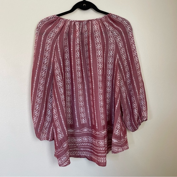 NWOT Fred David | Mauve Bohemian Blouse | Size Medium - Picture 7 of 7